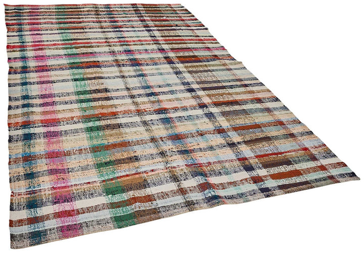 6x10 Handmade Vintage Chaput Kilim Rug - 51877