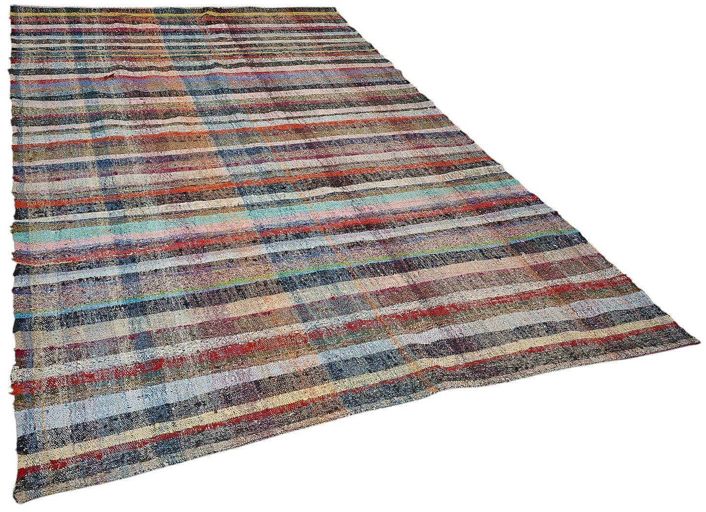 6x11 Handmade Vintage Chaput Kilim Rug - 51878