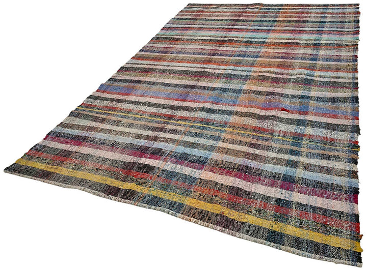 6x11 Handmade Vintage Chaput Kilim Rug - 51878