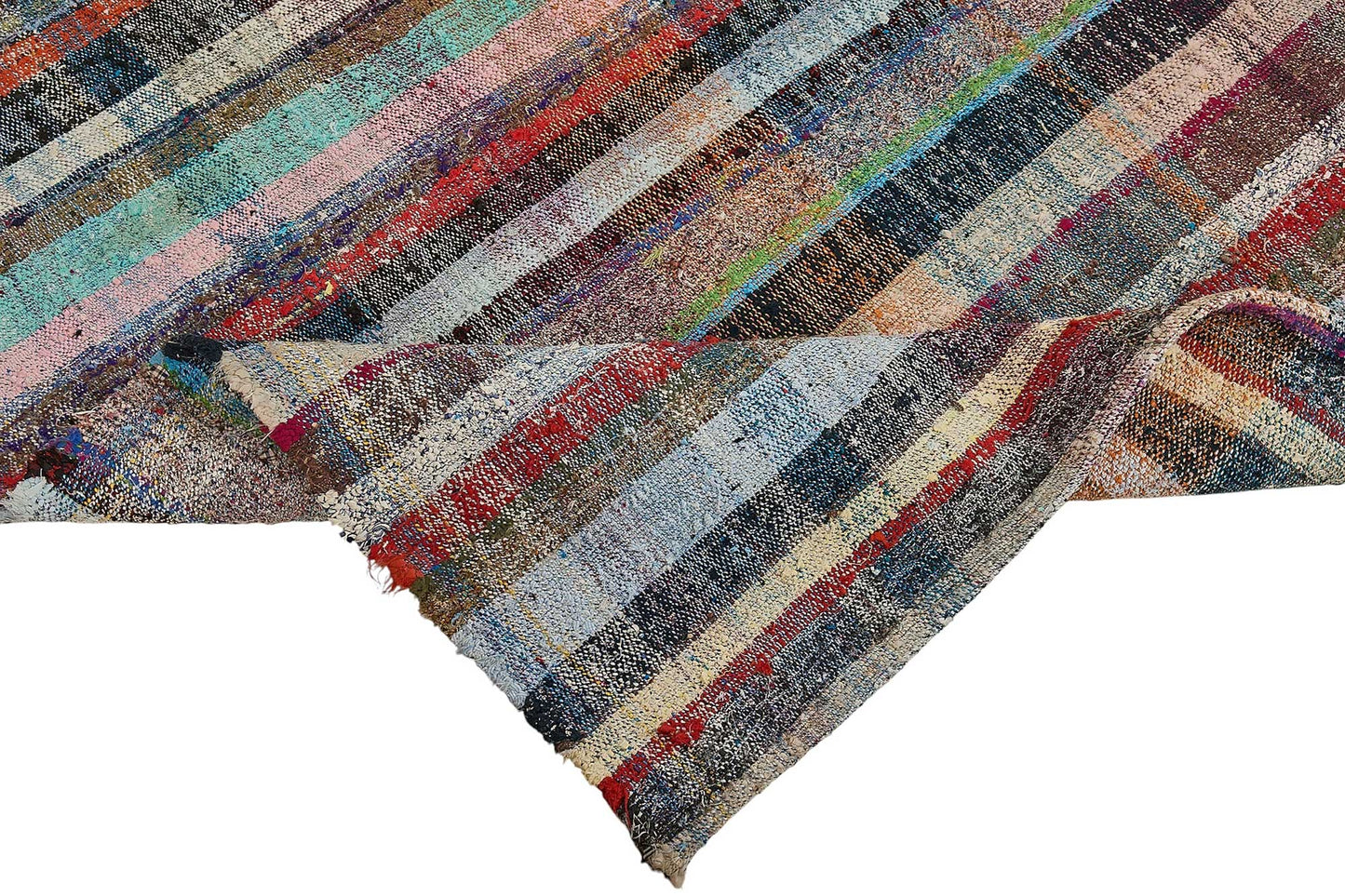 6x11 Handmade Vintage Chaput Kilim Rug - 51878