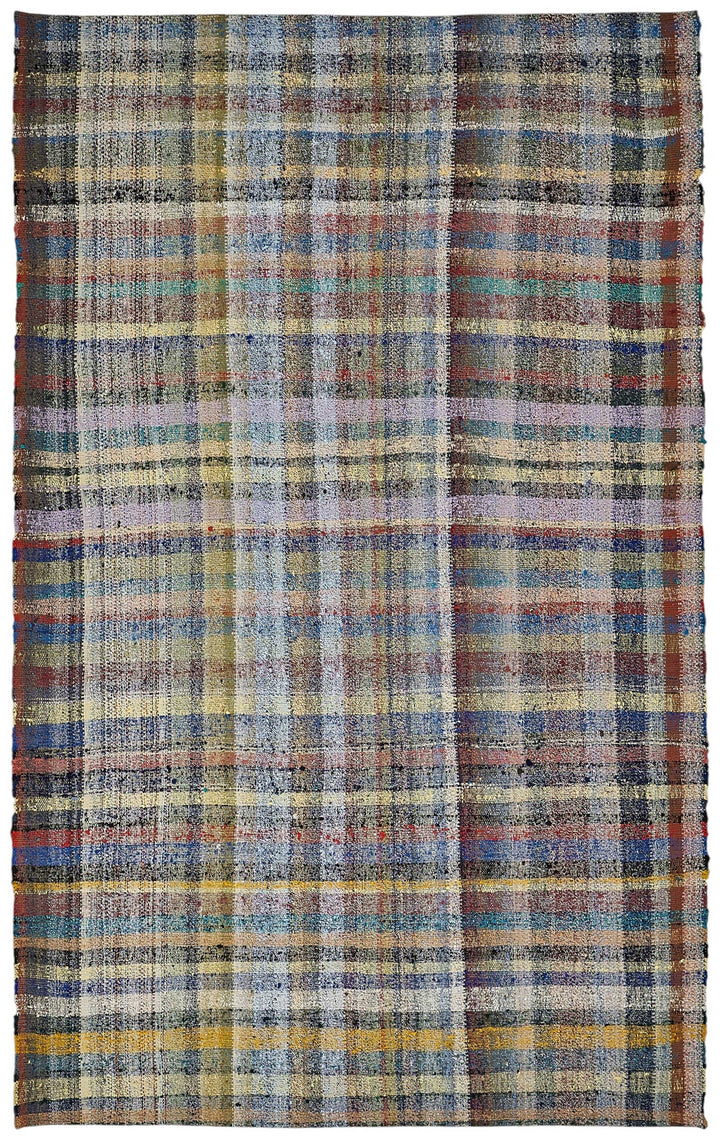 6x10 Handmade Vintage Chaput Kilim Rug - 51879