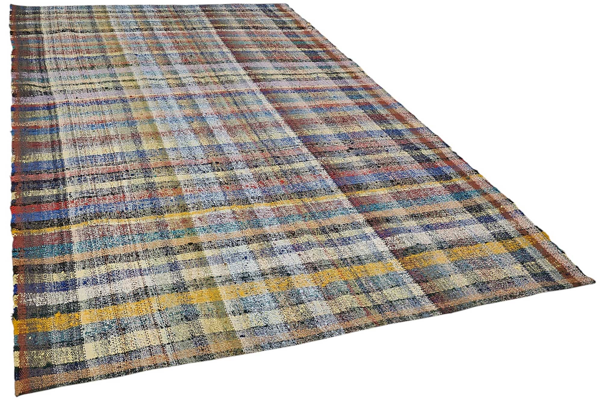 6x10 Handmade Vintage Chaput Kilim Rug - 51879