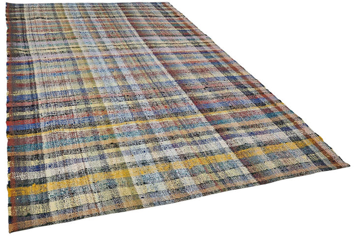 6x10 Handmade Vintage Chaput Kilim Rug - 51879