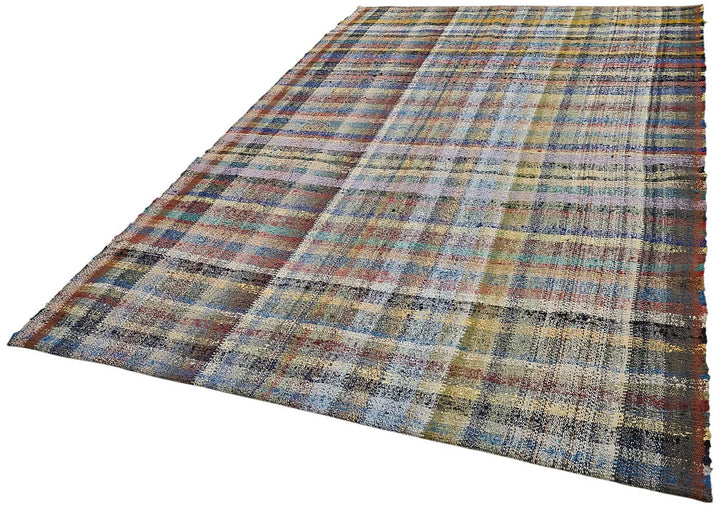 6x10 Handmade Vintage Chaput Kilim Rug - 51879