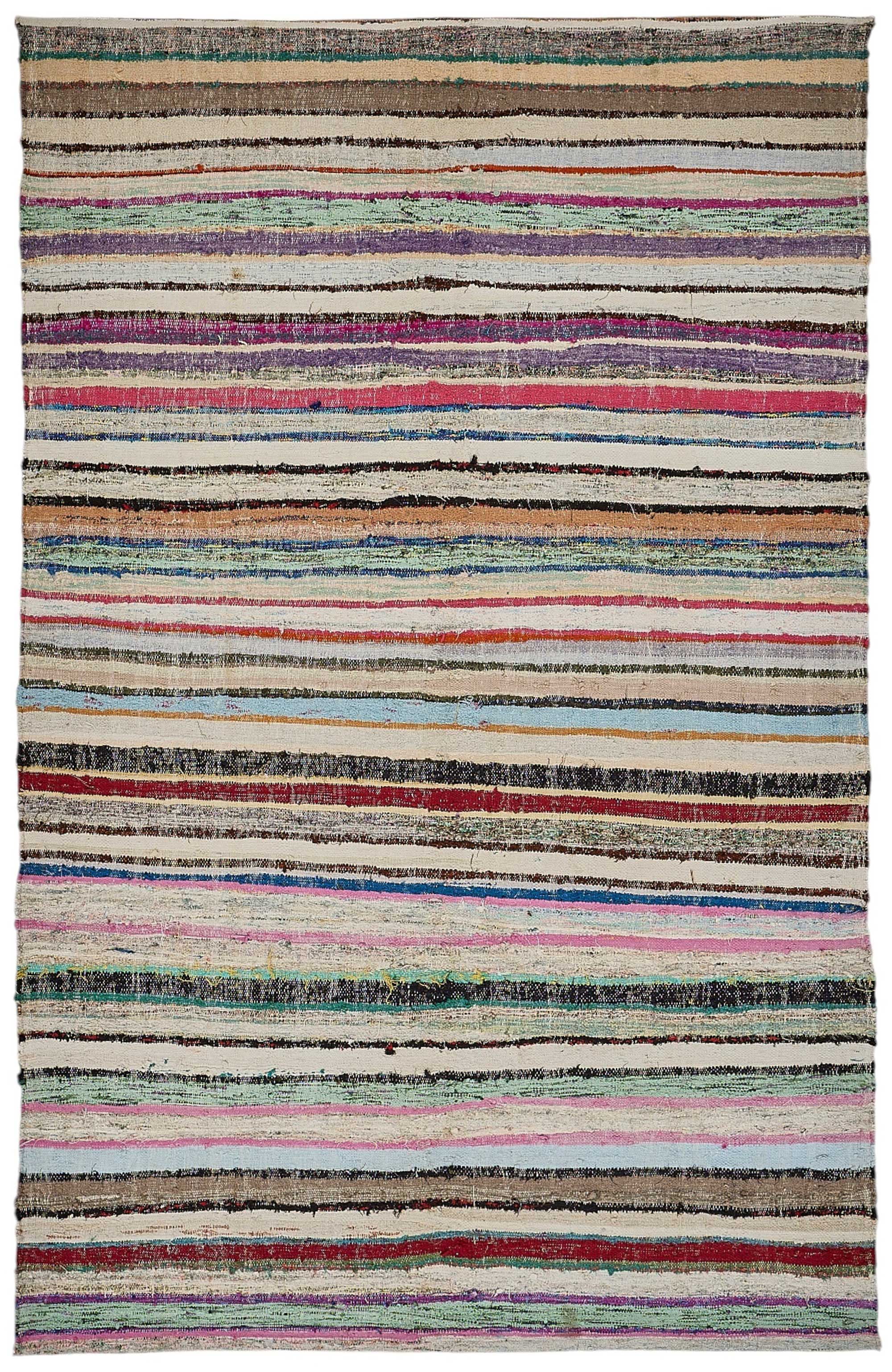 6x10 Handmade Vintage Chaput Kilim Rug - 51880