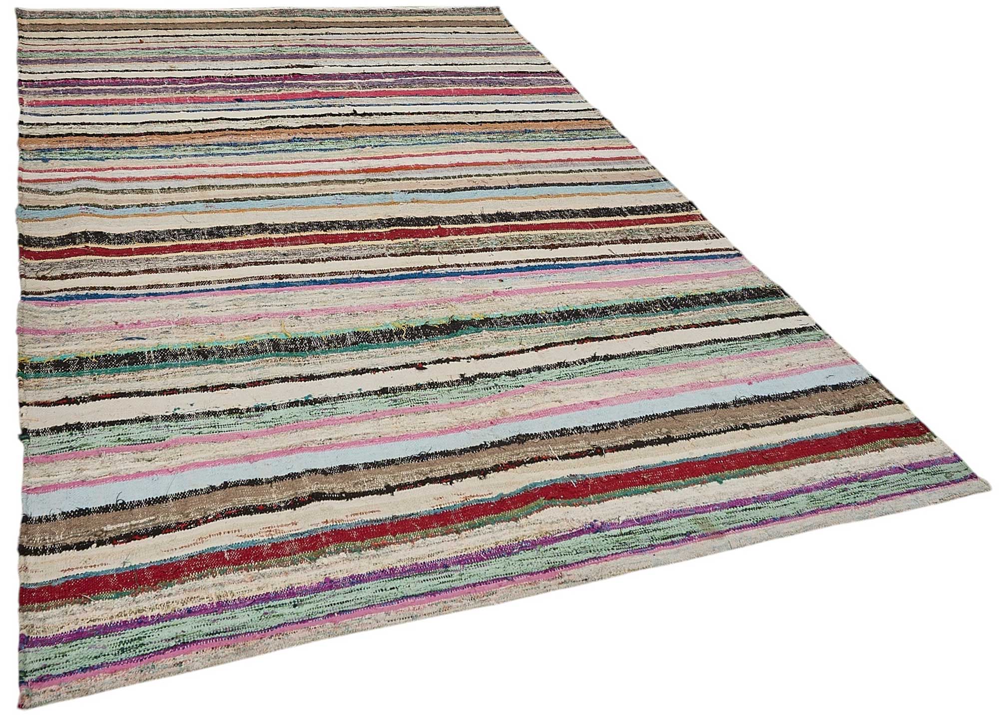 6x10 Handmade Vintage Chaput Kilim Rug - 51880