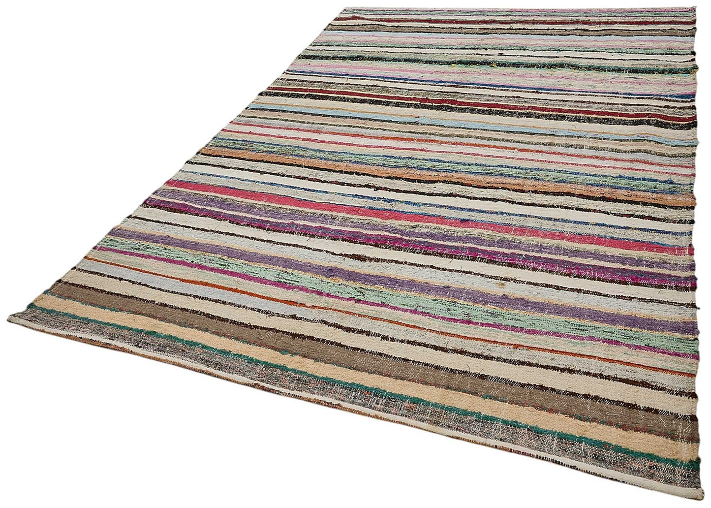 6x10 Handmade Vintage Chaput Kilim Rug - 51880