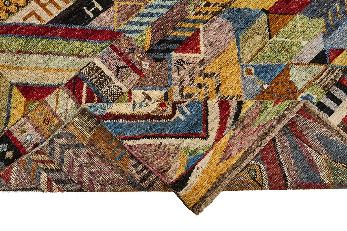7x10 Multicolor Modern Tribal Rug - 51934