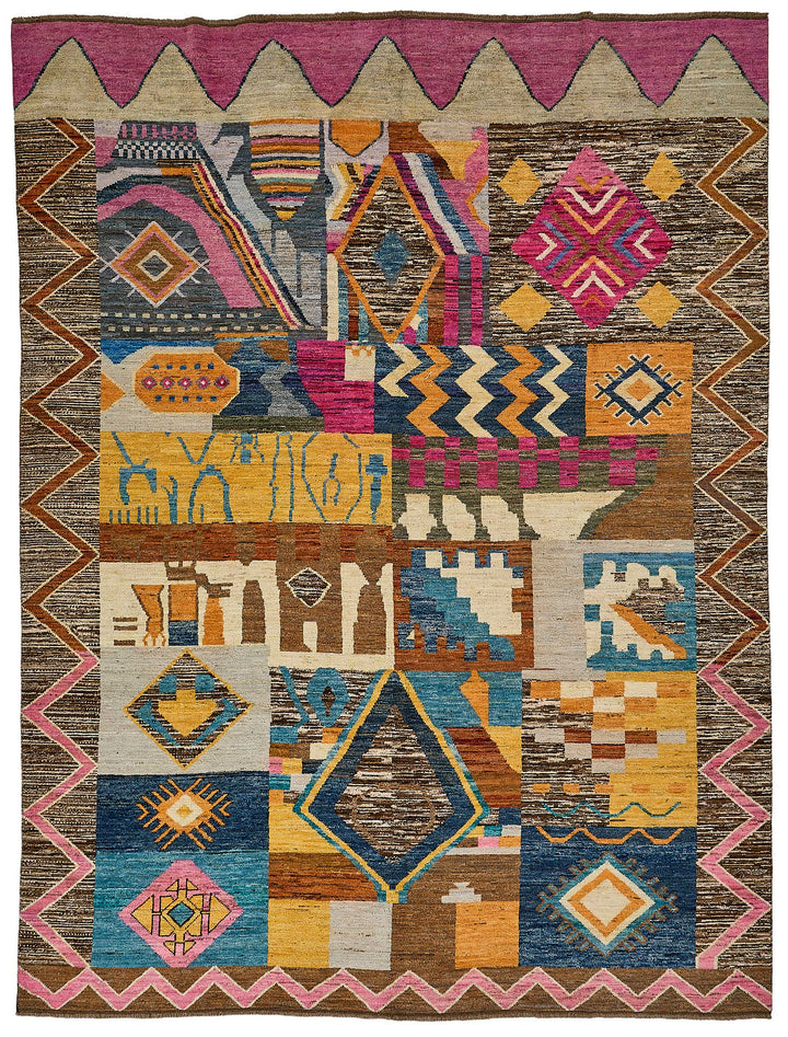 10x13 Multicolor Modern Tribal Rug - 51935