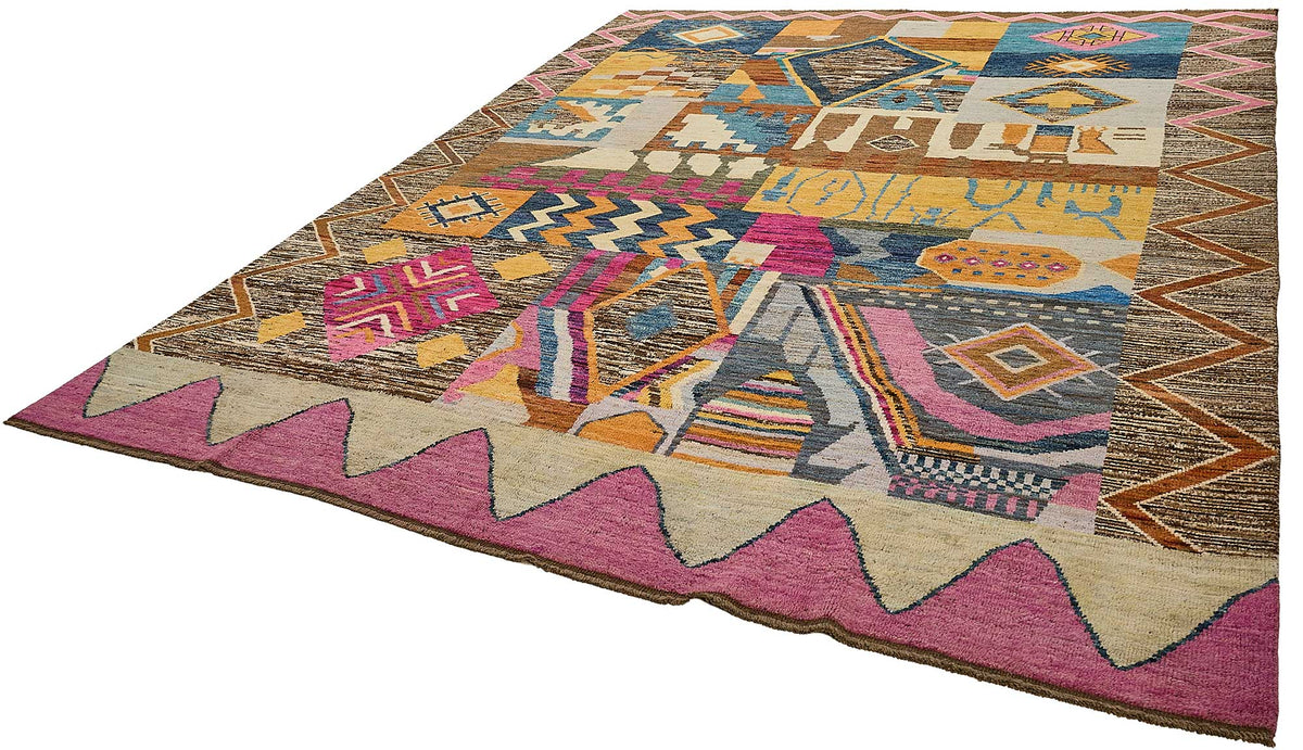 10x13 Multicolor Modern Tribal Rug - 51935