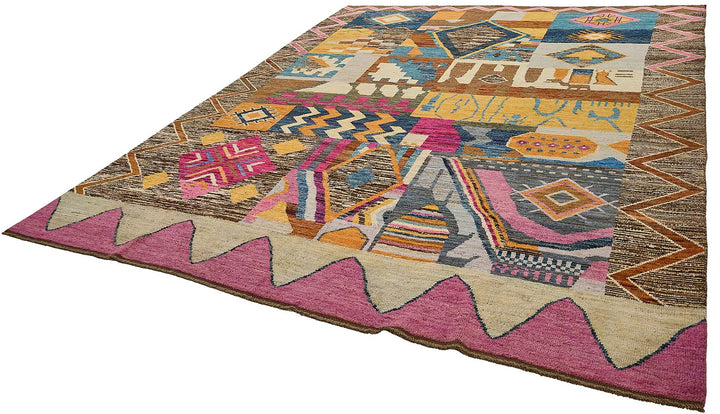 10x13 Multicolor Modern Tribal Rug - 51935