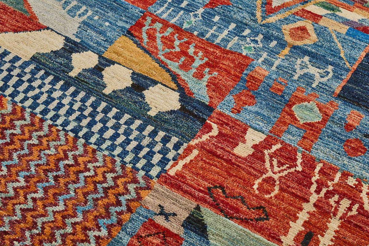 6x8 Multicolor Modern Tribal Rug - 51936