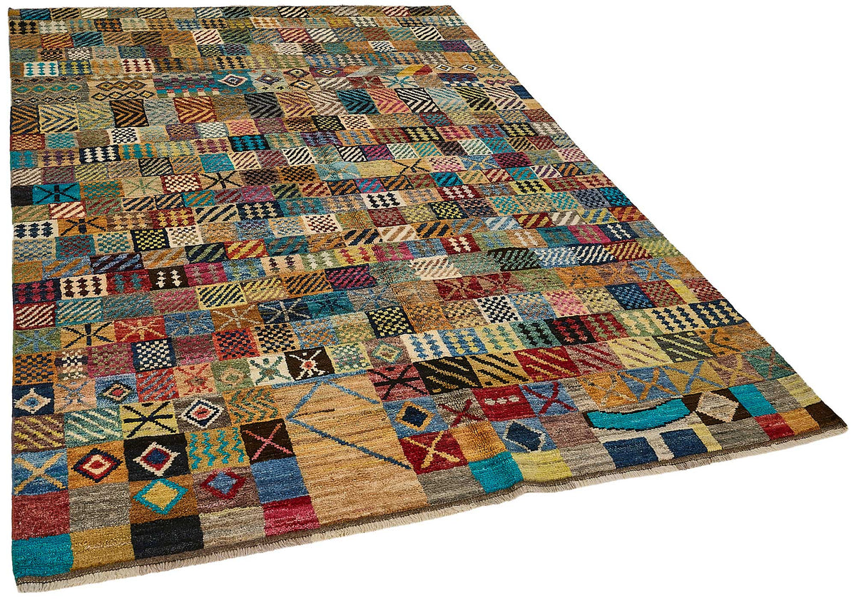 6x8 Multicolor Modern Tribal Rug - 51937