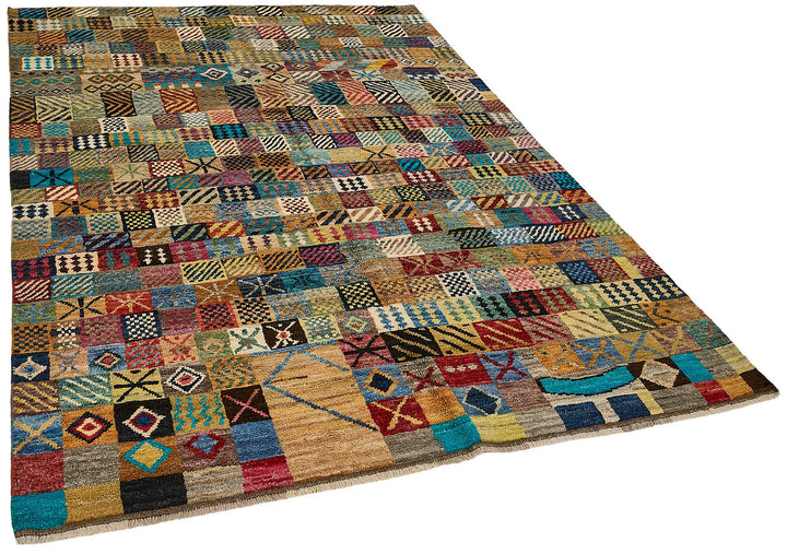 6x8 Multicolor Modern Tribal Rug - 51937