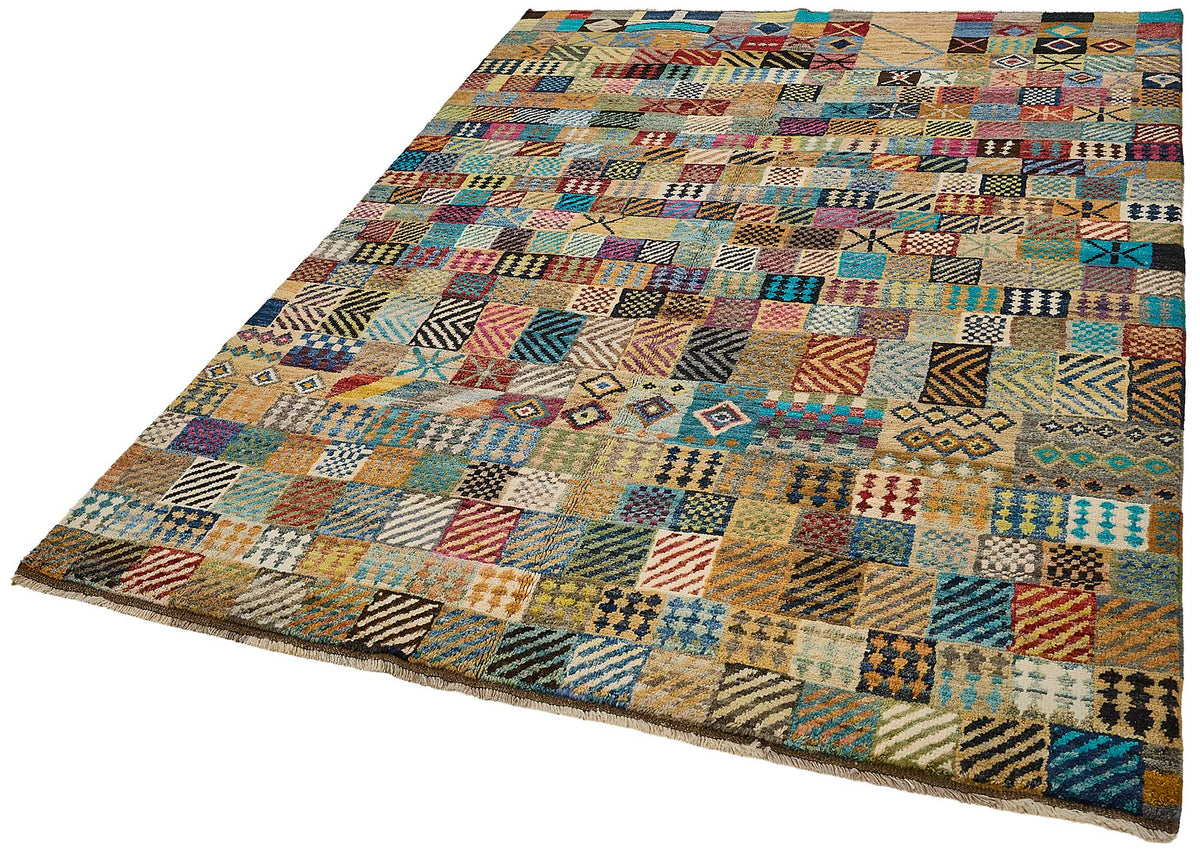 6x8 Multicolor Modern Tribal Rug - 51937