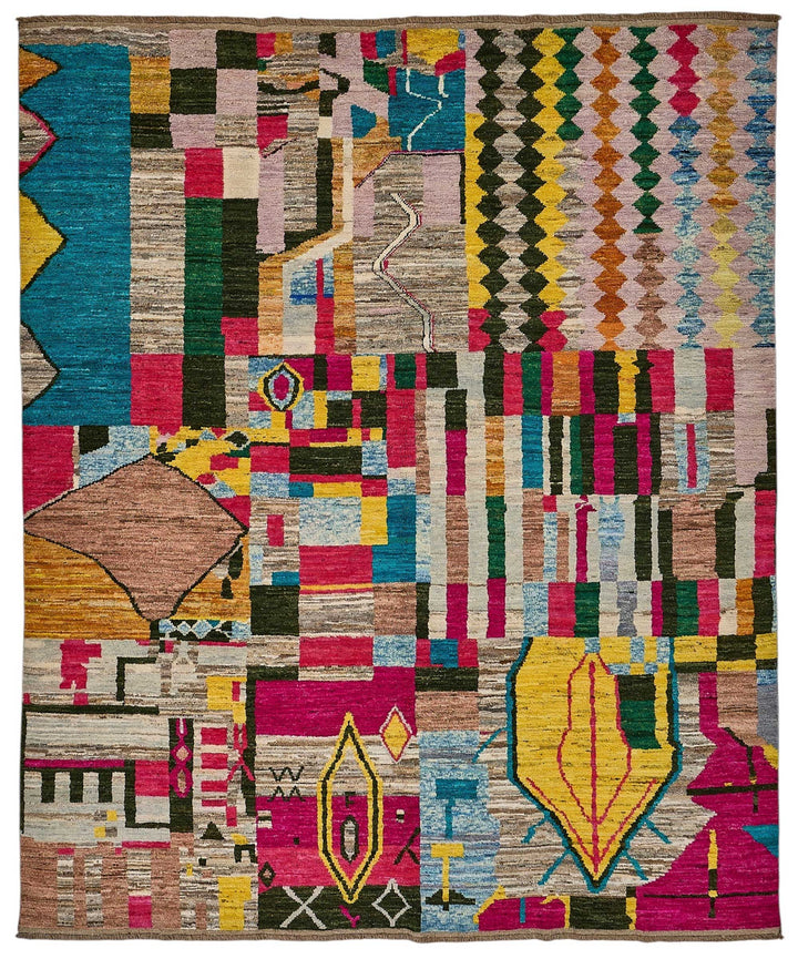 8x10 Multicolor Modern Tribal Rug - 51939