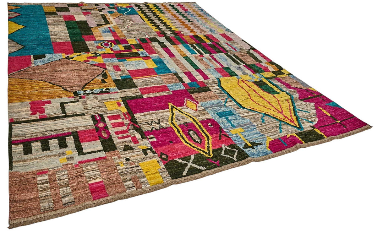 8x10 Multicolor Modern Tribal Rug - 51939