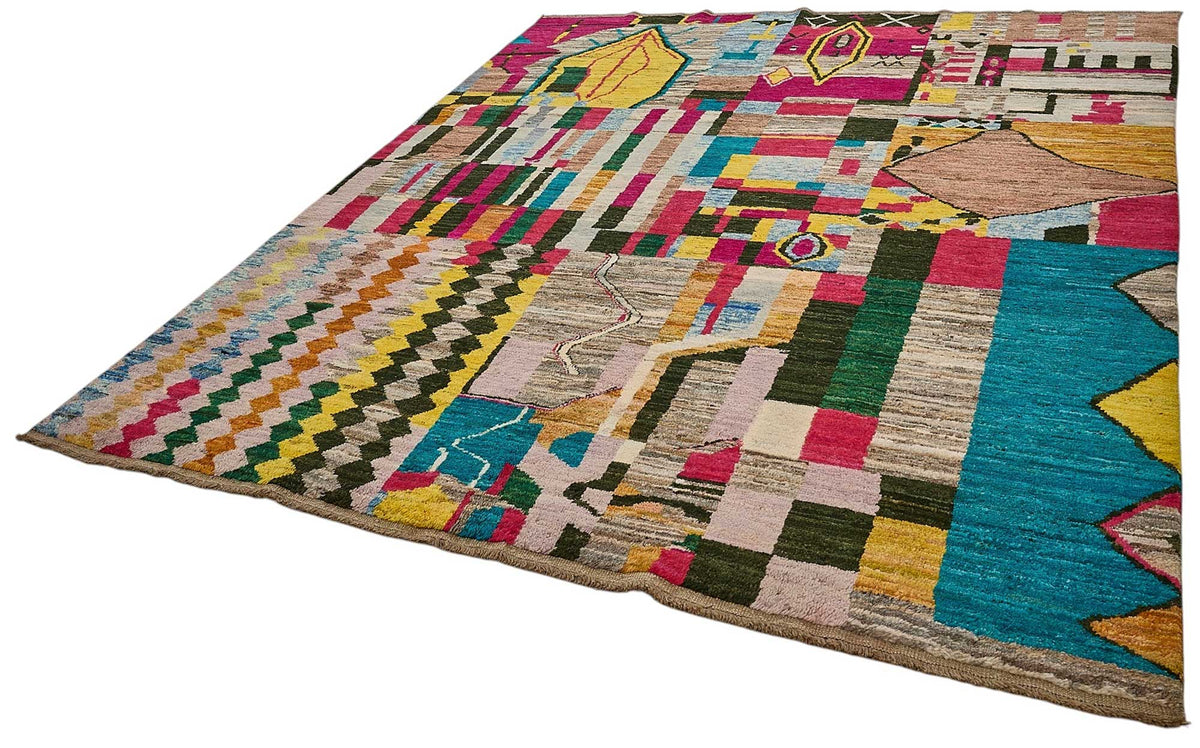 8x10 Multicolor Modern Tribal Rug - 51939