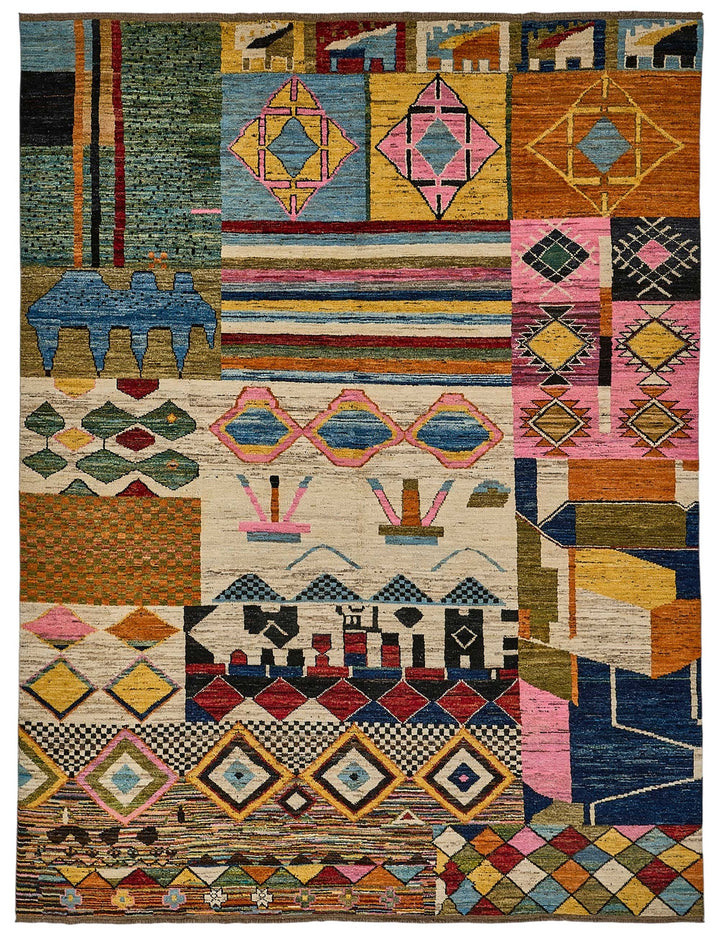 9x12 Multicolor Modern Tribal Rug - 51942