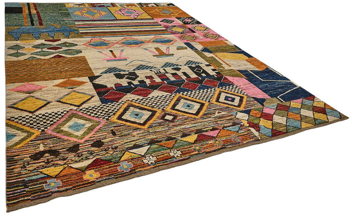 9x12 Multicolor Modern Tribal Rug - 51942