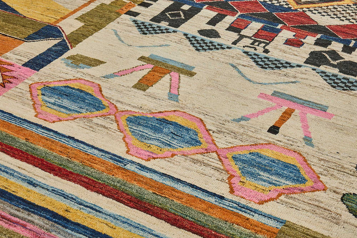 9x12 Multicolor Modern Tribal Rug - 51942