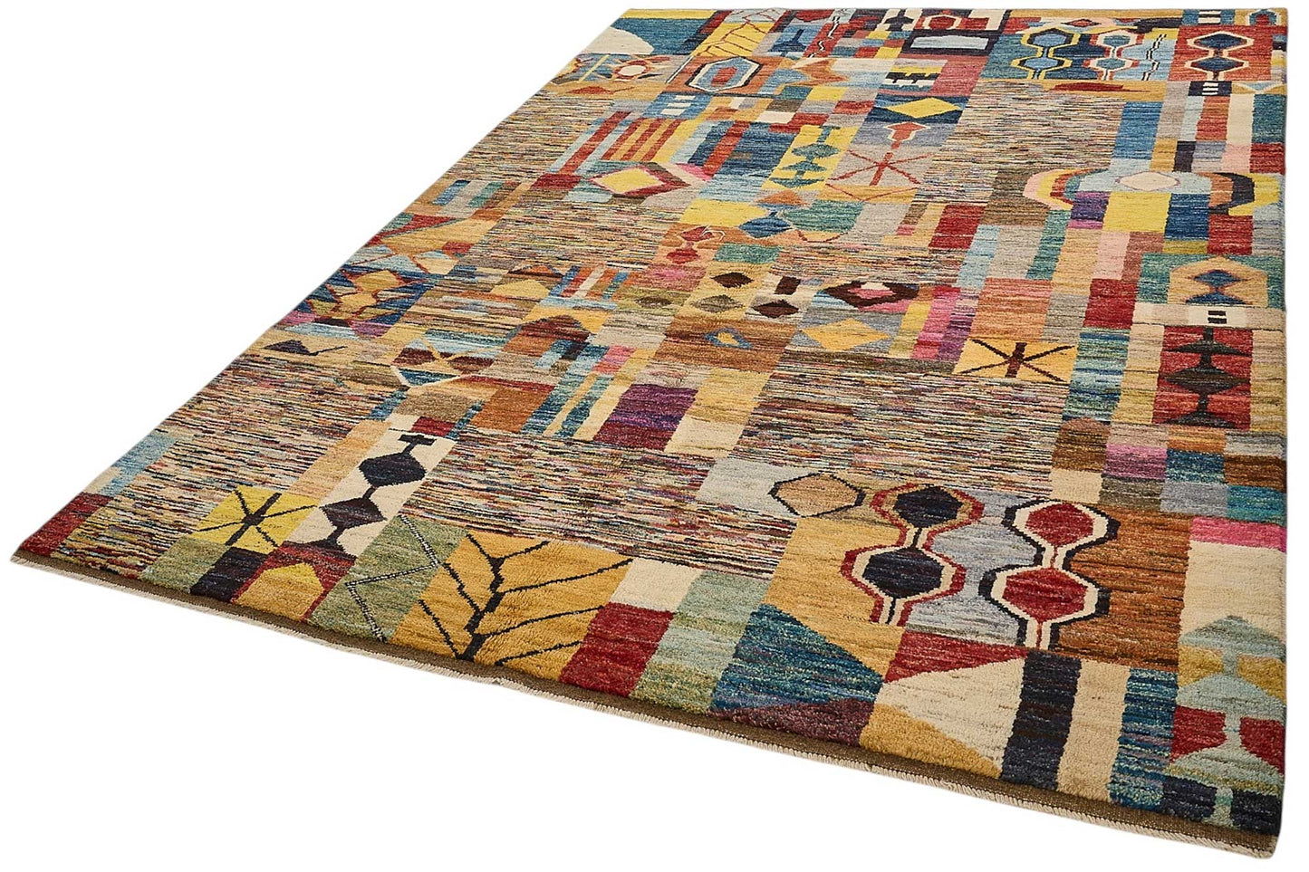 7x10 Multicolor Modern Tribal Rug - 51943