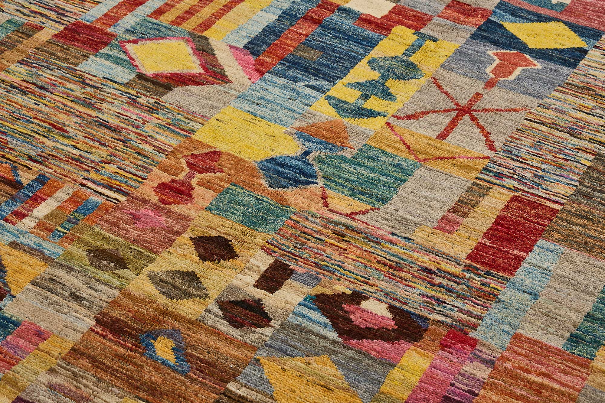 7x10 Multicolor Modern Tribal Rug - 51943