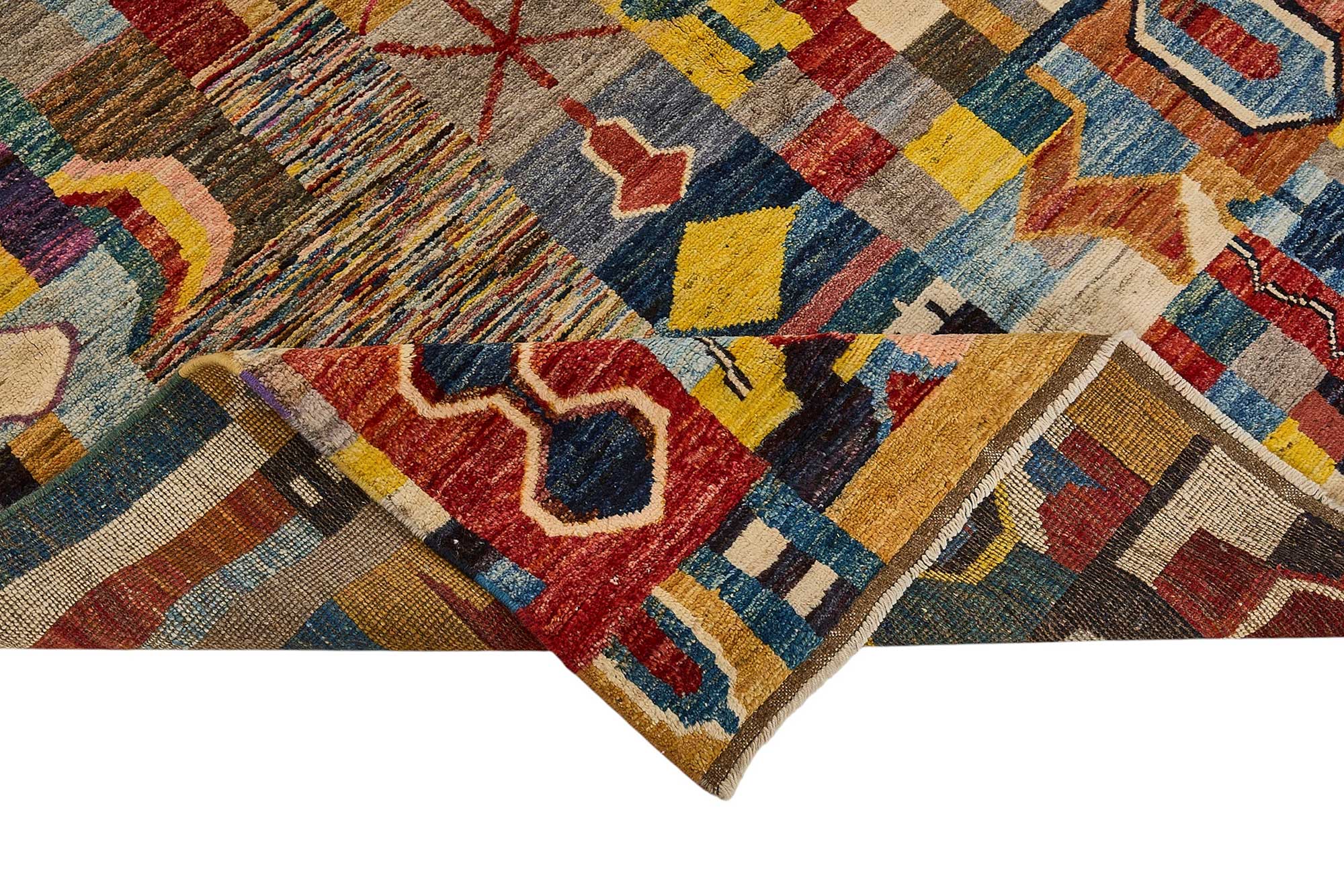 7x10 Multicolor Modern Tribal Rug - 51943