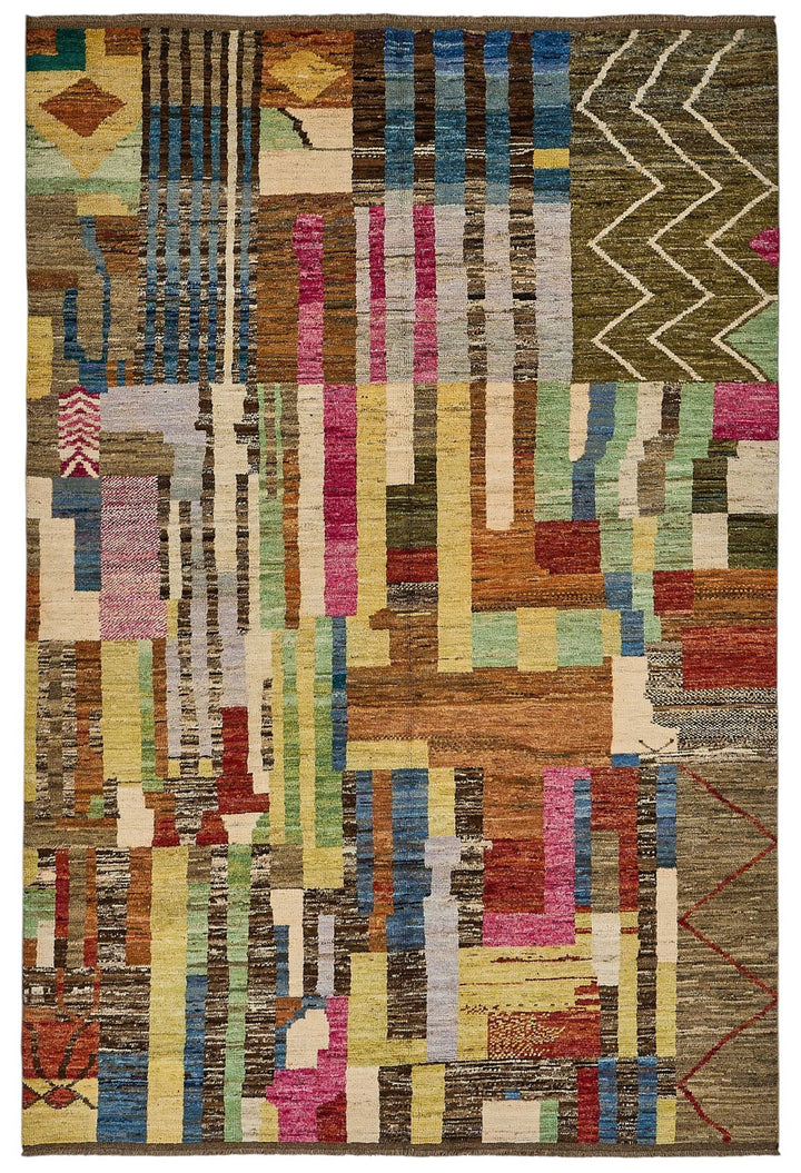 6x9 Multicolor Modern Tribal Rug - 51944