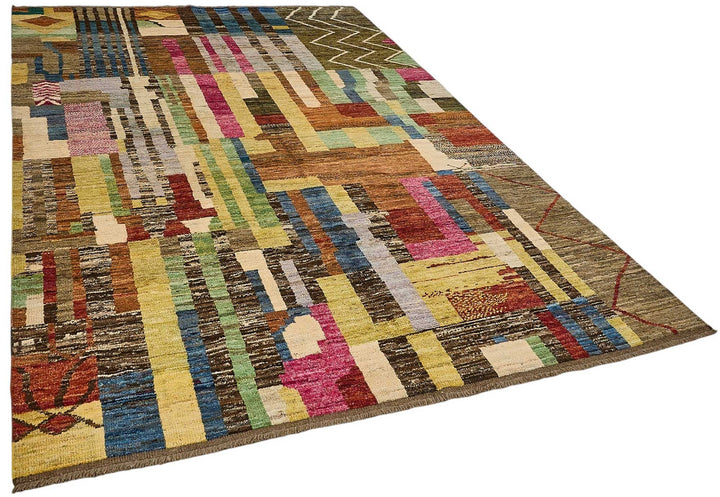6x9 Multicolor Modern Tribal Rug - 51944