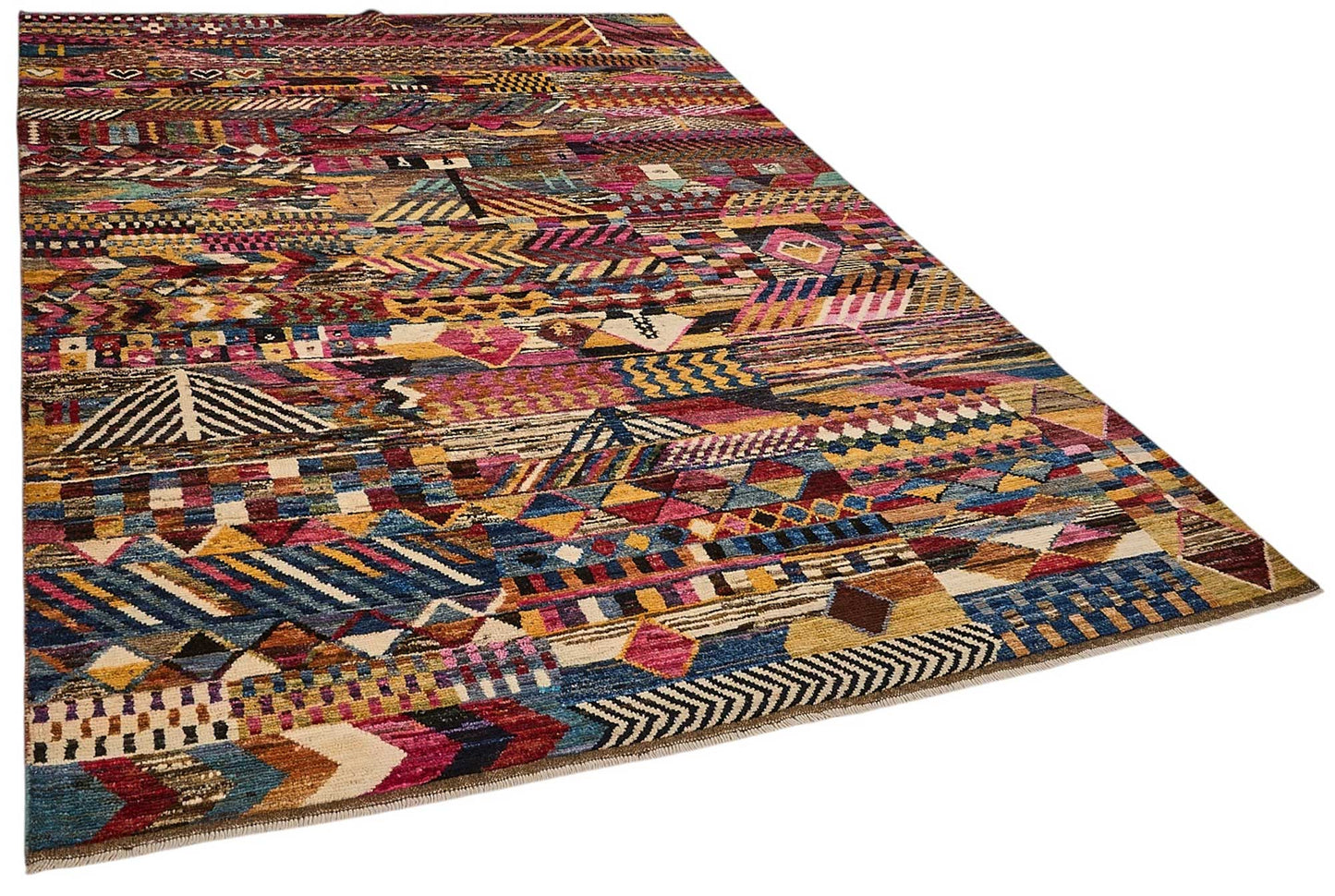 7x10 Multicolor Modern Tribal Rug - 51945