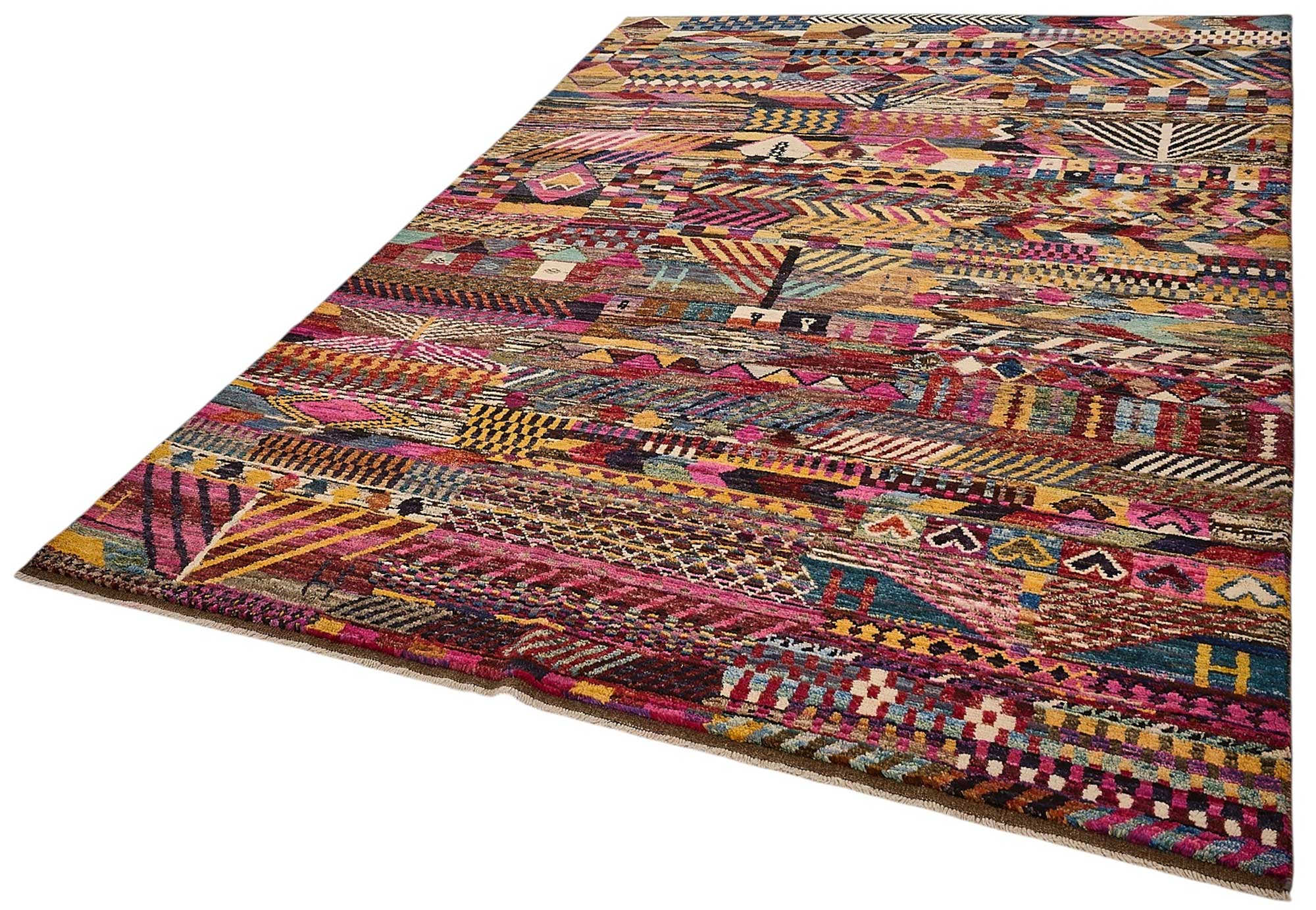 7x10 Multicolor Modern Tribal Rug - 51945