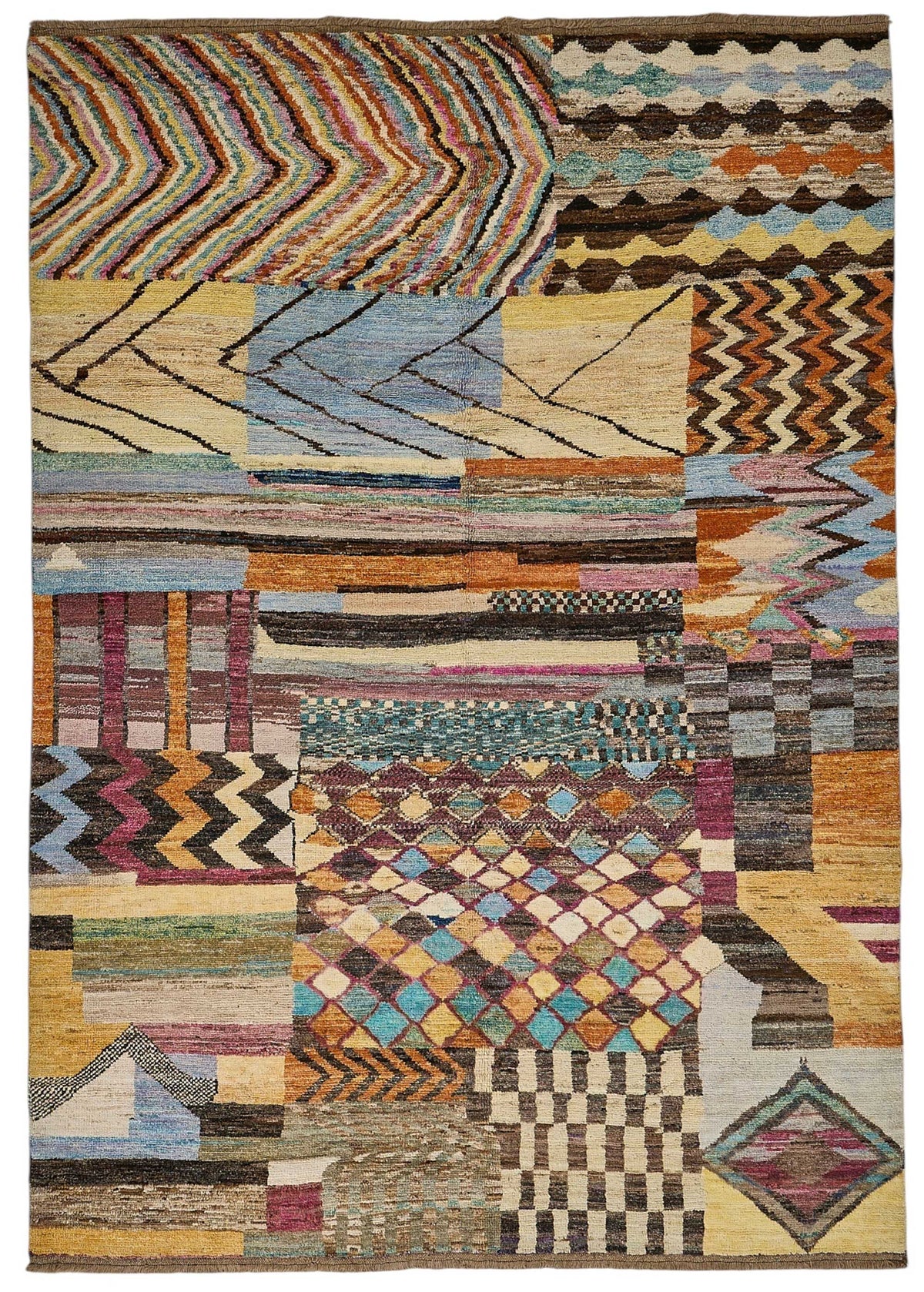 7x9 Multicolor Modern Tribal Rug - 51946