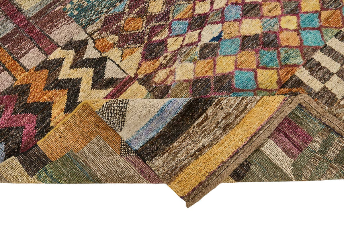 7x9 Multicolor Modern Tribal Rug - 51946
