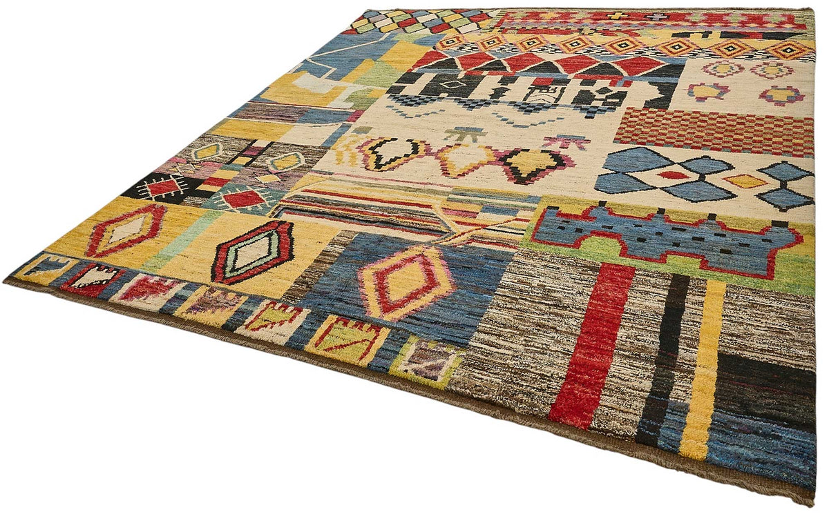 9x10 Multicolor Modern Tribal Rug - 51947