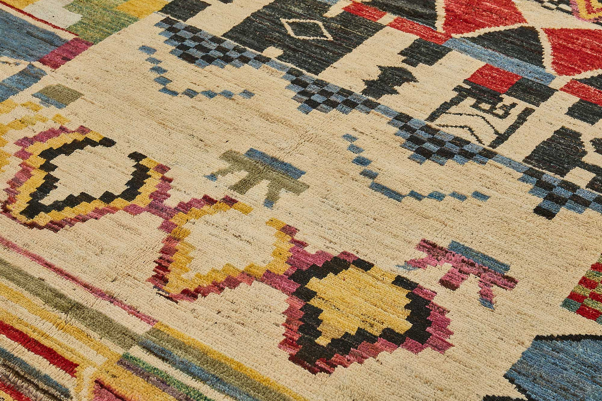 9x10 Multicolor Modern Tribal Rug - 51947