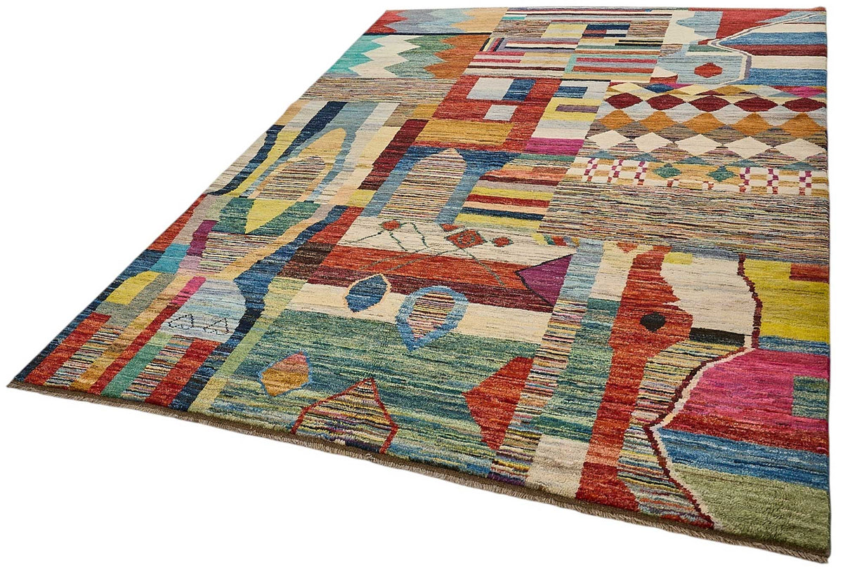 6x10 Multicolor Modern Tribal Rug - 51948