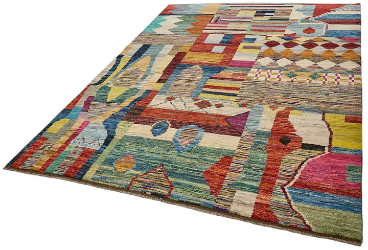 6x10 Multicolor Modern Tribal Rug - 51948