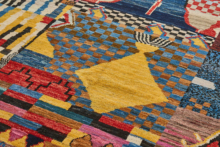 7x9 Multicolor Modern Tribal Rug - 51949