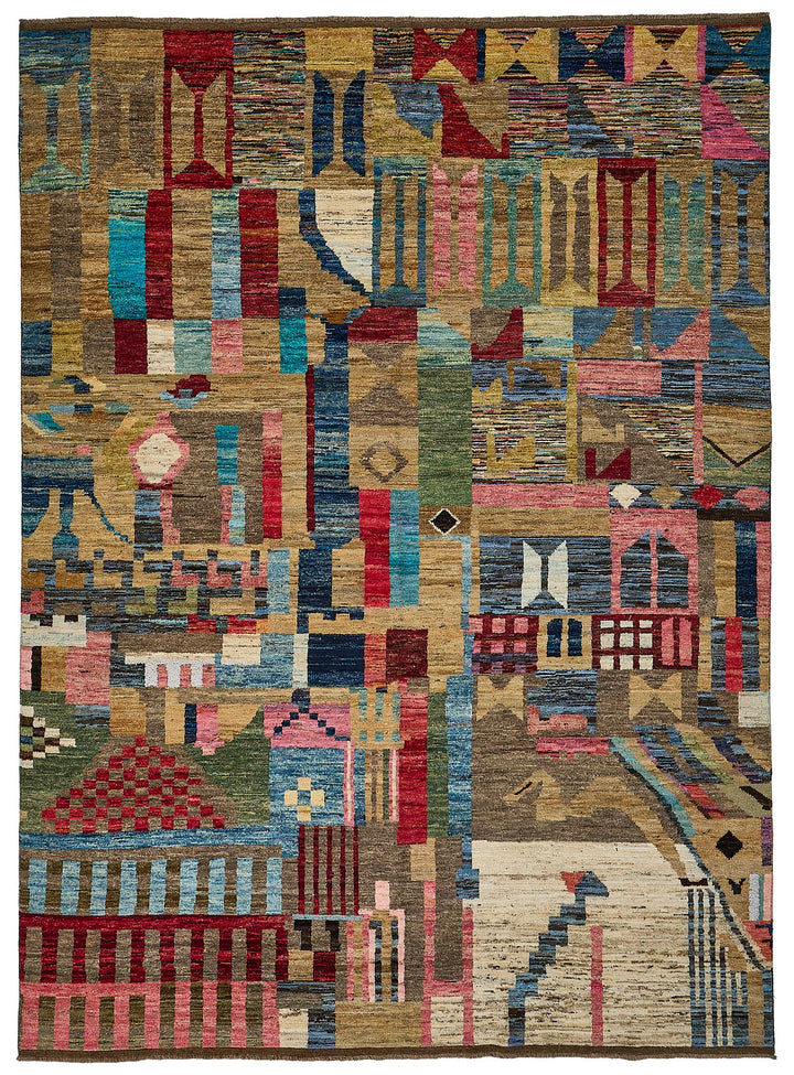 8x11 Multicolor Modern Tribal Rug - 51950