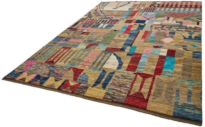 8x11 Multicolor Modern Tribal Rug - 51950