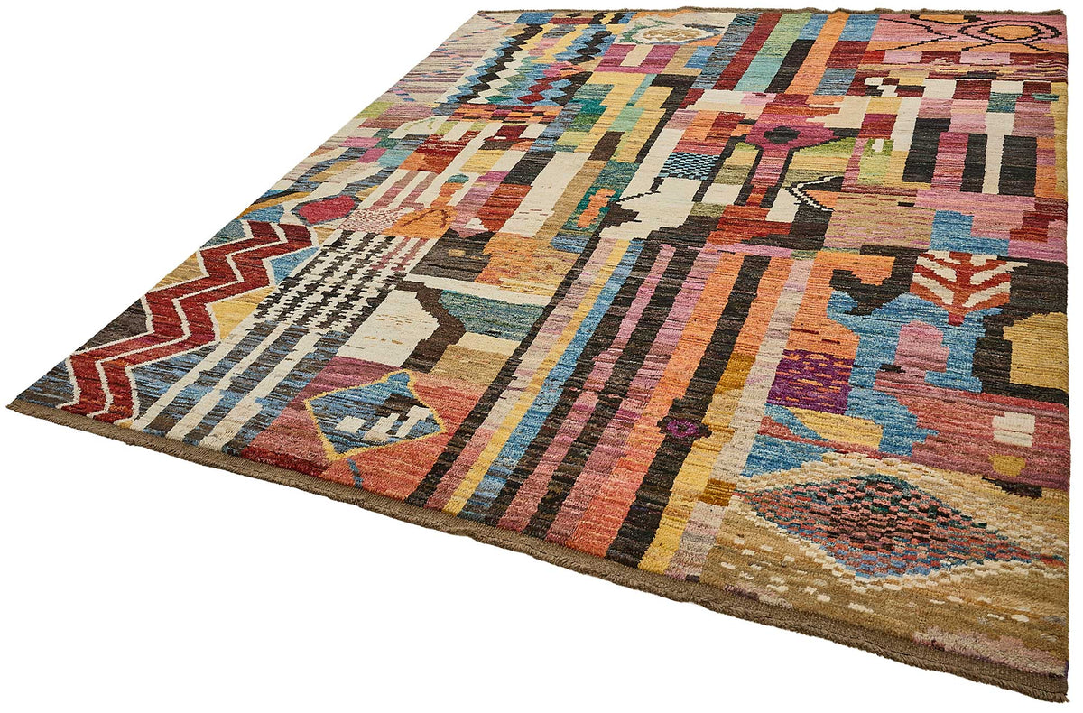 8x10 Multicolor Modern Tribal Rug - 51951