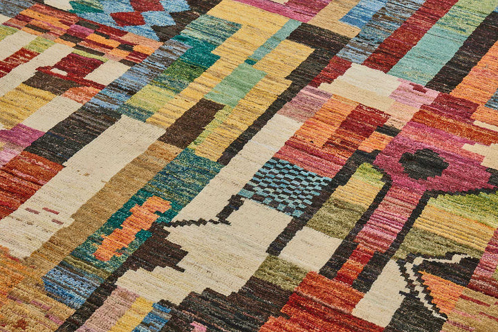 8x10 Multicolor Modern Tribal Rug - 51951