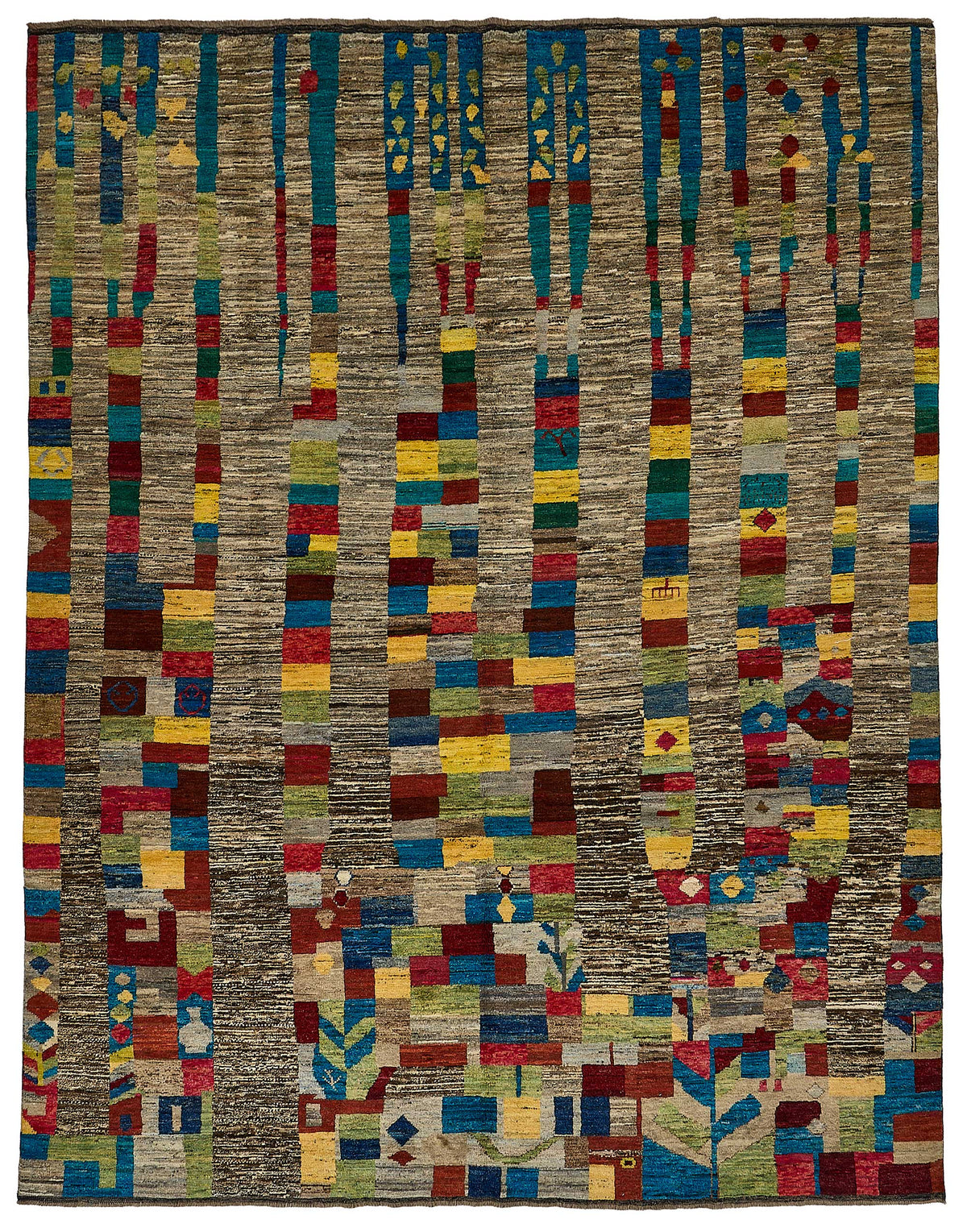 10x12 Multicolor Modern Tribal Rug - 51952