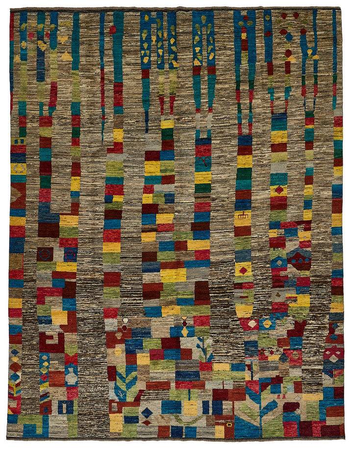 10x12 Multicolor Modern Tribal Rug - 51952