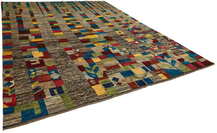 10x12 Multicolor Modern Tribal Rug - 51952