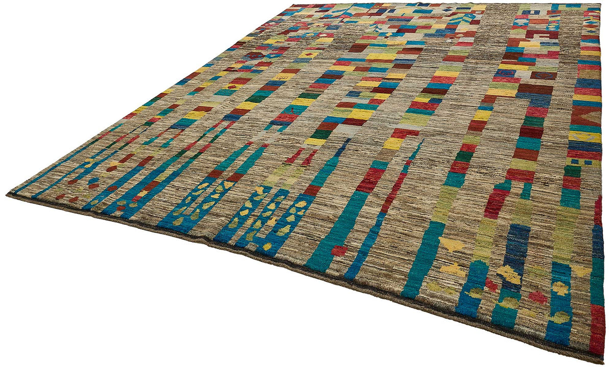 10x12 Multicolor Modern Tribal Rug - 51952
