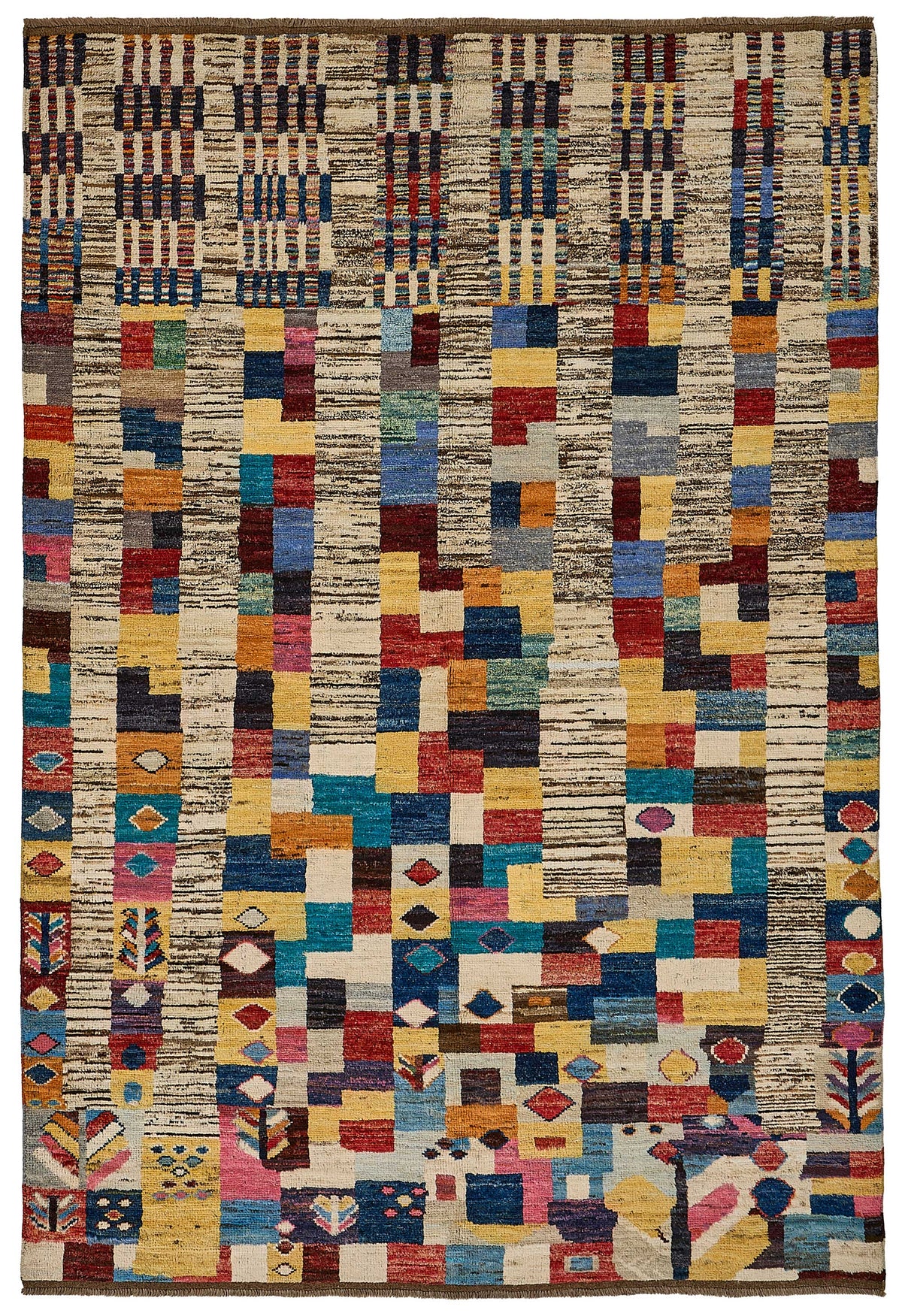 6x10 Multicolor Modern Tribal Rug - 51954