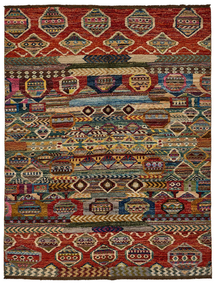 5x6 Multicolor Modern Tribal Rug - 51955