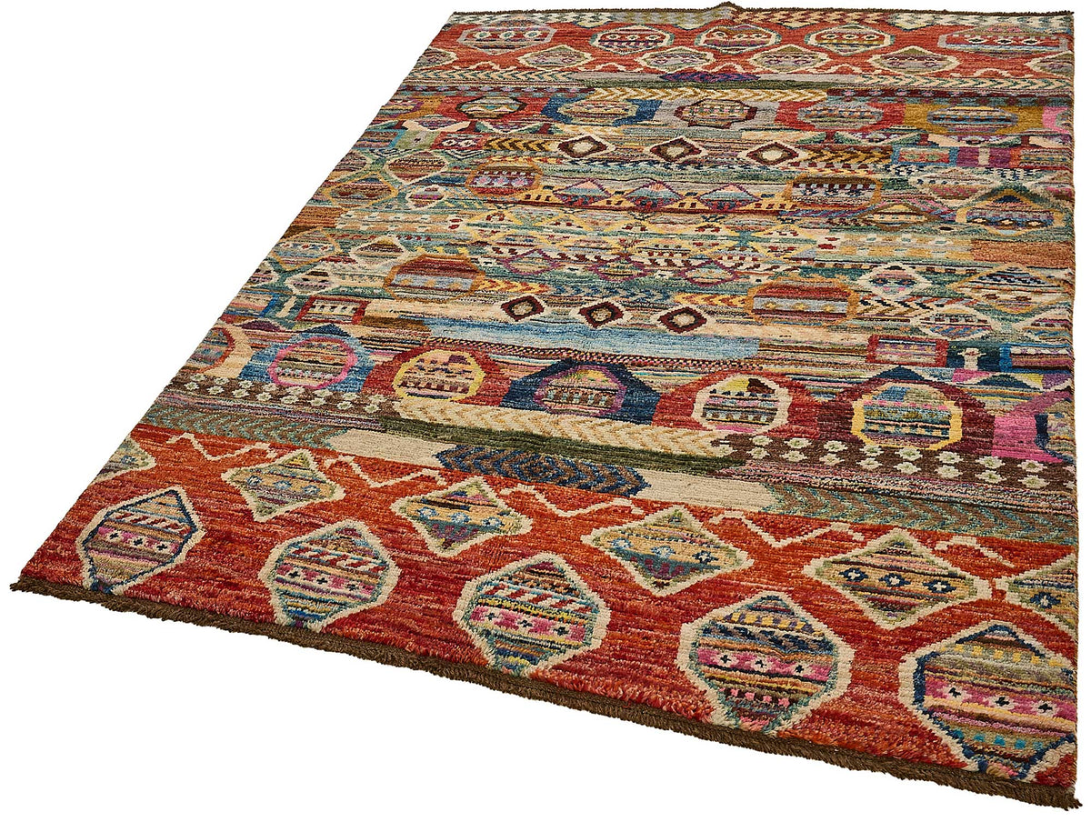 5x6 Multicolor Modern Tribal Rug - 51955